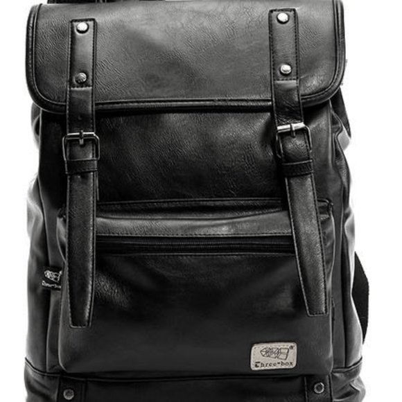 Double shoulder Leather Backpack